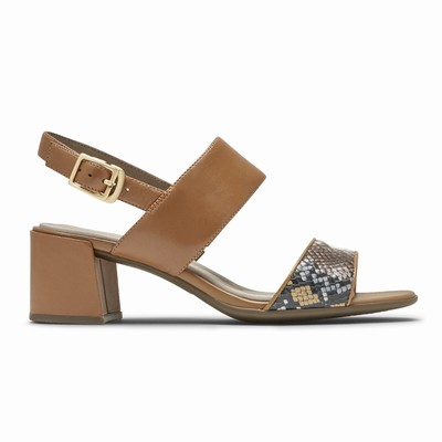 Rockport Total Motion Alaina Two Strap Heels Damen Braun NZR-063792